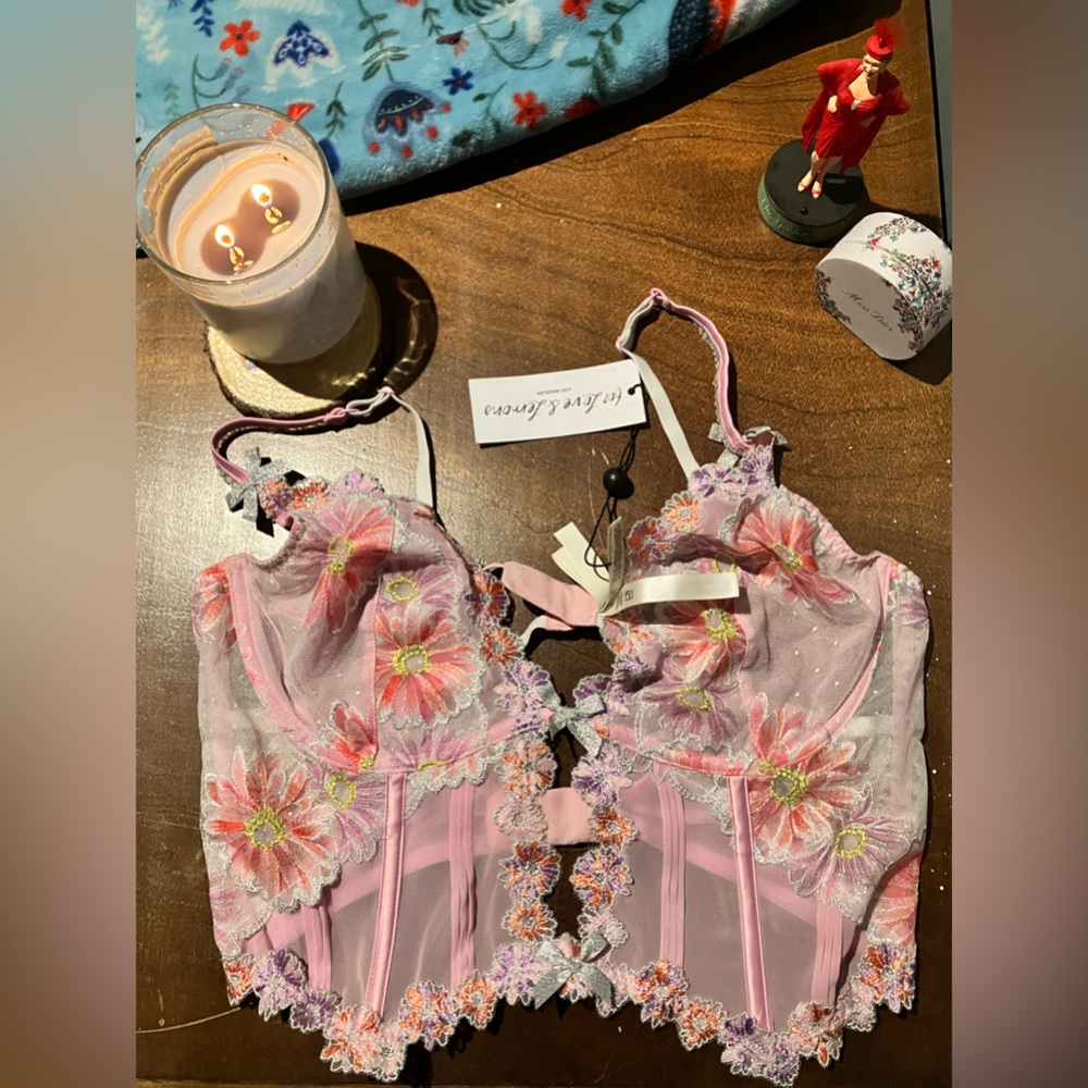 NWT Pink Floral Bustier XL